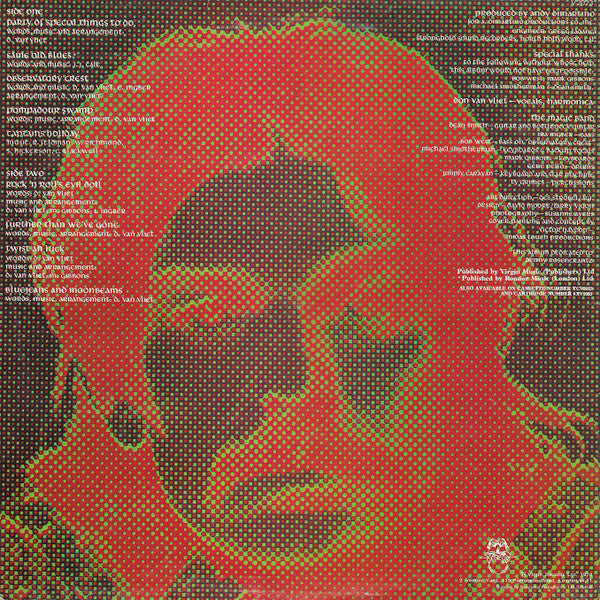 Image of Back Cover of LP - VG/G+ - CAPTAIN BEEFHEART AND THE MAGIC BAND, Bluejeans and Moonbeams (Virgin Coloured Drawing; V2023, UK 1974), Hairlines. ,  - 3116089C