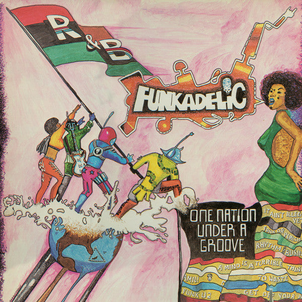 Image of Front Cover of LP - VG/G+ - FUNKADELIC, One Nation Under a Groove (Warner Bros. Records; BSK 3209, US 1978, Gatefold, Inner, With 7", Winchester Pressing), Light Marks only, plays VG/VG+,  - 2346196S