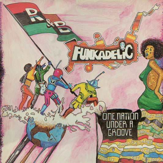 Image of Front Cover of LP - VG/G+ - FUNKADELIC, One Nation Under a Groove (Warner Bros. Records; BSK 3209, US 1978, Gatefold, Inner, With 7", Winchester Pressing), Light Marks only, plays VG/VG+,  - 2346196S