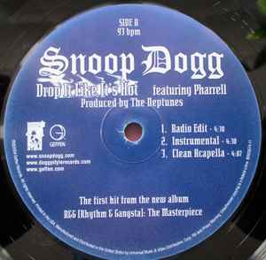 Image of Back Cover of 12" - VG/VG+ - SNOOP DOGG FEATURING PHARRELL, Drop It Like It's Hot (Geffen Records; B0003574-11, US 2004, Promo, Stickered Plain Sleeve), Ringwear on sleeve.,  - 3346077S