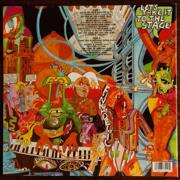 Image of Back Cover of LP - VG/G+ - FUNKADELIC, Let's Take It to the Stage (Westbound; SEWA044, UK 1992 Reissue, Gatefold), Edge Wear,  - 3746163S