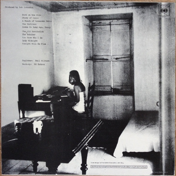 Image of Back Cover of LP - G+/VG+ - LEONARD COHEN, Songs From a Room (CBS Orange ; 63587, UK 1969 Reissue, Non Laminated, Stereo, 33 1/3rd on Label), Edge and Ring Wear, stains,  - 3646088S