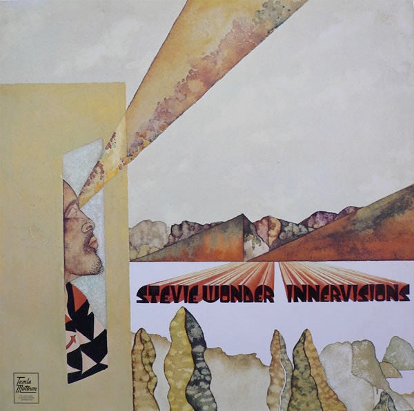 Image of Front Cover of LP - VG/G+ - STEVIE WONDER, Innervisions (Tamla Motown; STMA 8011, UK 1970s Reissue, Gatefold, All Rights Rim), ,  - 3616372C