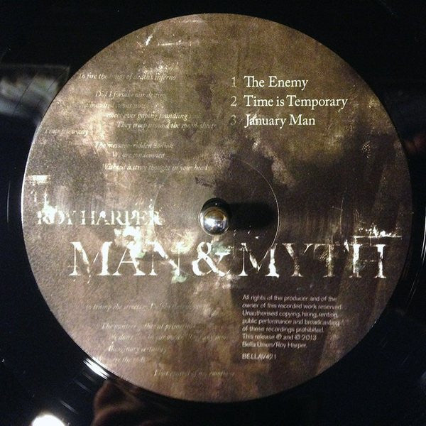 Image of Label Cover of 2xLP - VG/EX - ROY HARPER, Man & Myth (Bella Union; BELLAV421, UK 2013, Gatefold, 2 Inners, NO CD), Damage To Sleeve Opening,  - 1926416E