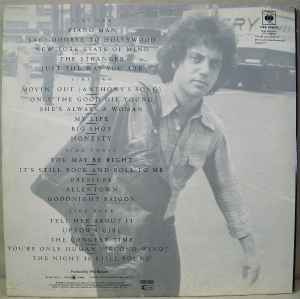 Image of Back Cover of 2xLP - VG/VG+ - BILLY JOEL, Greatest Hits Volume I & Volume II (CBS Family Productions Red Label Made In England Rim Text; CBS 88666, UK 1985, Gatefold), ,  - 1316169C