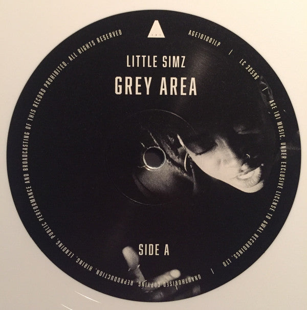 Image of Label Cover of LP - EX/EX - LITTLE SIMZ, Grey Area (Age 101 Music; AGE101100LP, UK 2019, Gatefold, White Vinyl with Download Card), ,  - 3446370S