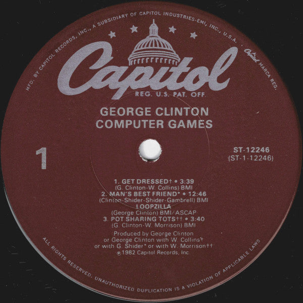 Image of Label Cover of LP - VG/VG - GEORGE CLINTON, Computer Games (Capitol; ST-12246, US 1982), ,  - 3226085E