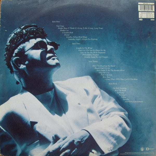 Image of Back Cover of 2xLP - VG/G - ELTON JOHN, The Very Best Of Elton John (The Rocket Record Company ; 846 947-1, UK 1990, Gatefold, 2 Inners), Lots of Marks, Plays OK,  - 2426034E