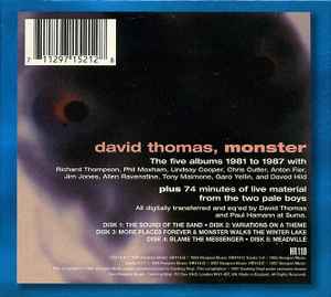 Image of Back Cover of 3354103S: 5xCD - DAVID THOMAS, Monster (Cooking Vinyl; HR 110, UK 1997 Reissue, Box Set)   VG+/VG