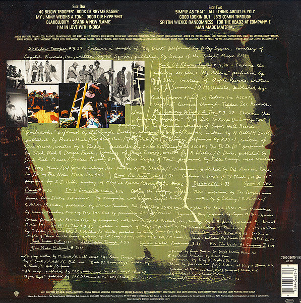Image of Back Cover of LP - VG/VG - JUNGLE BROTHERS, J. Beez Wit The Remedy (Warner Bros; 7599-26679-1 , Germany 1993, Picture Sleeve), ,  - 4046293S