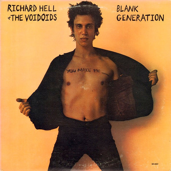 Image of Front Cover of 4014016C: LP - RICHARD HELL AND THE VOIDOIDS, Blank Generation (Sire; SR 6037, US 1977, No Inner) Light marks only, Sleeve has notch cut and ring wear  G+/VG