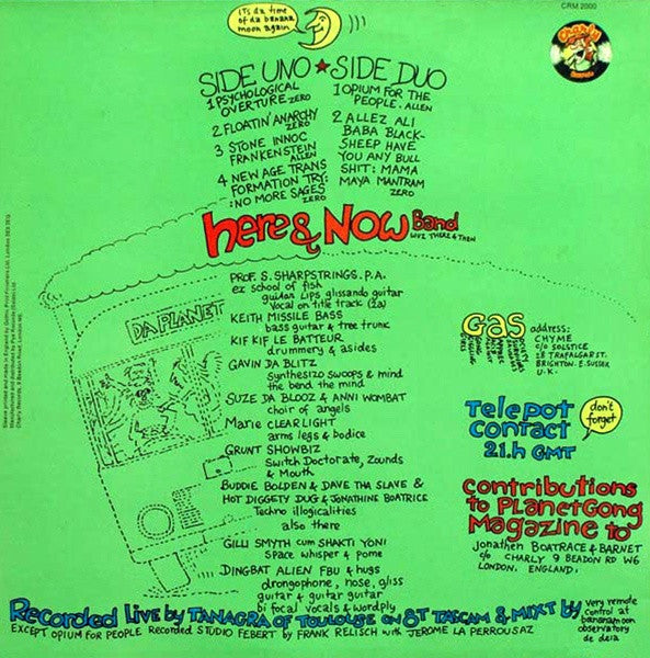 Image of Back Cover of LP - VG/VG+ - PLANET GONG, Live Floating Anarchy (Charly; CRM 2000, UK 1978 Reissue), ,  - 1926024E