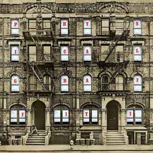 Image of Back Cover of 2xLP - VG/VG - LED ZEPPELIN, Physical Graffiti (Swan Song; SSK 89400, UK 1975, Die Cut Sleeve, Two Inners & Insert, First pressing, Satin Finished Insert Front and Back With One Fold. Kings Road Address. Labels without Warner logo. 1/4/1/1 Matrixes), Strong VG, a few light marks, one light scratch on side4, light edge wear,  - 3446183S