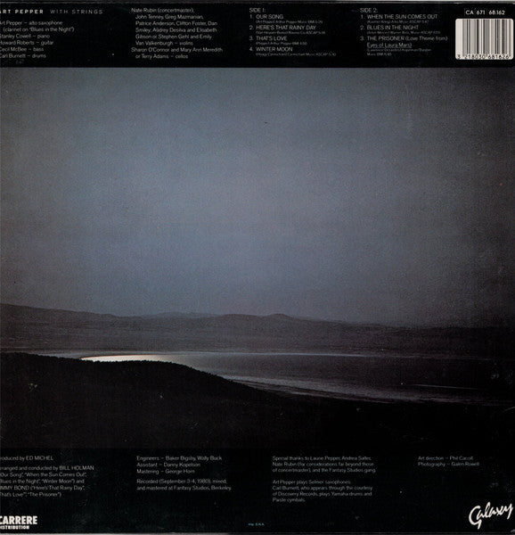 Image of Back Cover of LP - VG/VG - ART PEPPER, Winter Moon (Galaxy; 68.162 , France 1981, Picture Sleeve), ,  - 2226044E