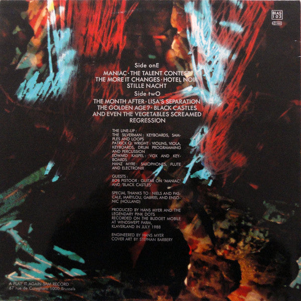 Image of Back Cover of LP - VG/VG - THE LEGENDARY PINK DOTS, The Golden Age (Play It Again Sam; BIAS 103, Belgium 1988, Insert), ,  - 2126284E