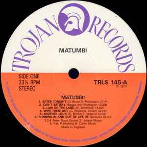 Image of Label Cover of LP - VG+/VG+ - MATUMBI, The Best Of Matumbi (Trojan Records ; TRLS 145, UK 1977), ,  - 2346255S