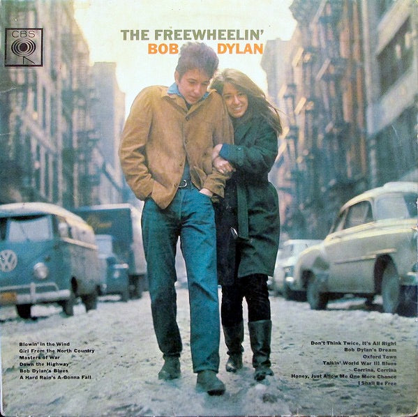 Image of Front Cover of 2424395E: LP - BOB DYLAN, The Freewheelin' Bob Dylan (CBS Orange (33 On Label); BPG 62193, UK 1964 Reissue, Flipback Sleeve, Mono, Earliest CBS Pressing)   VG/G+