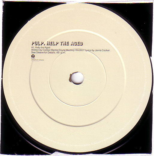 Image of Label Cover of 7" - VG+/VG+ - PULP, Help The Aged (Island Records; IS 679, UK 1997, Picture Sleeve, Mail Order Form Card), Lovely copy, with info card.,  - 3556197S
