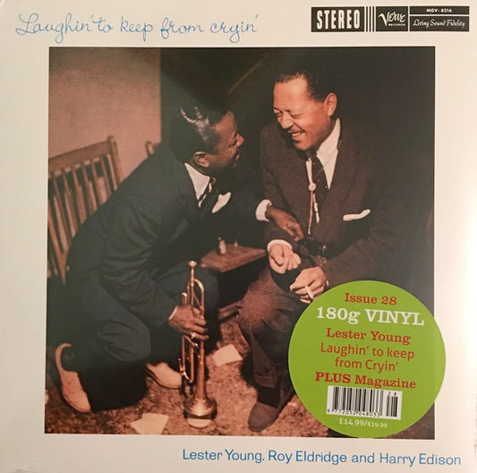 Image of Front Cover of LP - VG/VG+ - LESTER YOUNG HARRY EDISON & ROY ELDREDGE, Laughin' to Keep from Cryin' (Verve; MGV-8316 , UK 2016 Reissue, Picture Sleeve, No Booklet, 180 Gram Vinyl), Bump to spine, bottom edge and a small tear to opening edge.,  - 0426305E