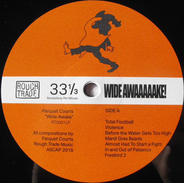 Image of Label Cover of LP - EX/VG - PARQUET COURTS, Wide Awake! (Rough Trade; RT0001LP, Europe 2018, Poster), Light hairlines.,  - 4226045E