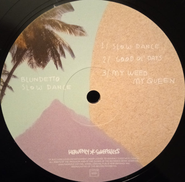 Image of Label Cover of 2xLP - VG/EX - BLUNDETTO, Slow Dance (Heavenly Sweetness; HS181VL, France 2018, 2 Inners & Insert, Hype Sticker), Opened from sealed. Bent corner on sleeve.,  - 0716373C