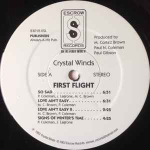 Image of Label Cover of 4725035E: LP - CRYSTAL WINDS, First Flight (Escrow Records; 23012-ESL, UK 2003 Reissue, Picture Sleeve) Lightest of marks.  EX/VG+