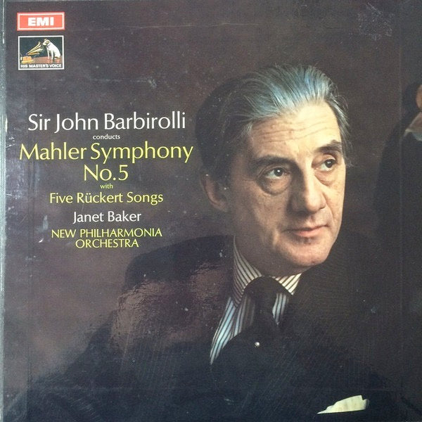 Image of Front Cover of 2xLP - G+/VG - SIR JOHN BARBIROLLI, JANET BAKER, Mahler: Symphony No 5 with Five Ruckert Songs (HMV Red, Coloured Nipper Box; SLS 785, UK 1969, Box Set, Insert), Strong VG, Box Edges Worn,  - 0626080E