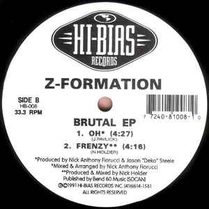 Image of Label Cover of 12" EP - VG/VG - Z-FORMATION, Brutal EP (Hi-Bias; HB-001, Canada 1991, Company Sleeve), Light Marks only., A1 - Eee Yai YaiA2 - Hollow CloudB1 - OhB2 - Frenzy - 1546293S