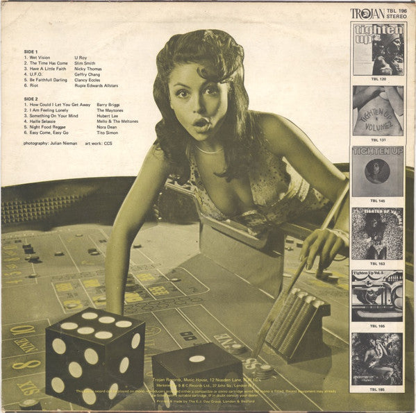 Image of Back Cover of LP - VG/VG+ - VARIOUS ARTISTS, Tighten Up Vol. 7 (Trojan Records; TBL 196, UK 1980, Laminated Front Sleeve), ,  - 2716410C