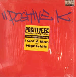 Image of Front Cover of LP - VG/G - POSITIVE K, The Skills Dat Pay Da Bills (Island Records; 314-514 057-1, US 1992, Picture Sleeve), Large scratch across the entire B-side, causing light popping throughout. Sleeve has very minor ring wear.,  - 3746428S