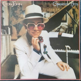 Image of Front Cover of LP - VG/VG+ - ELTON JOHN, Greatest Hits (DJM Yellow Label; DJH 20442, UK 1980 Reissue, Die Cut Inner), ,  - 3716096C