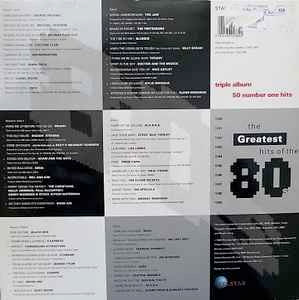 Image of Back Cover of 3xLP - VG/VG - VARIOUS, The Greatest Hits Of The 80's (Telstar; STAR 2382, UK 1989, Gatefold, Sonopress), ,  - 3016225C