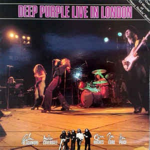 Image of Front Cover of LP - VG/VG+ - DEEP PURPLE, Live In London (Harvest; SHSP 4124, UK 1982, Inner), Cut-out (Corner cut). Old shop sticker on cover.,  - 0746084S