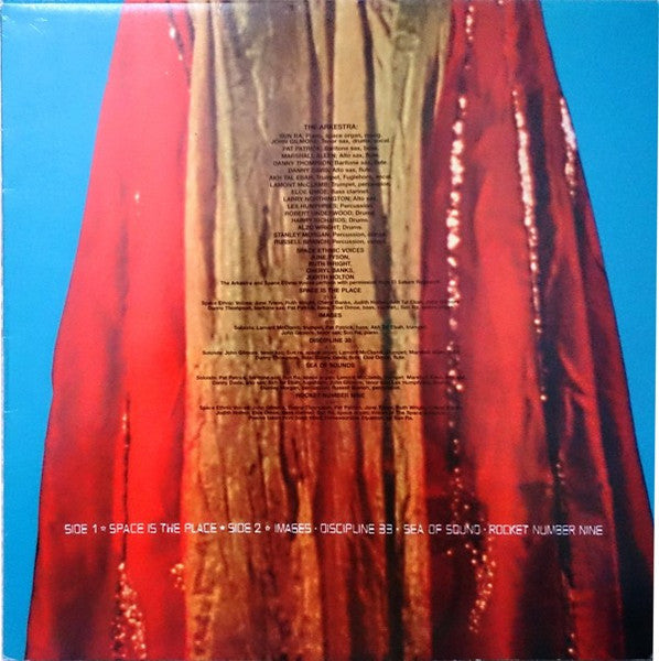 Image of Back Cover of LP - G+/G+ - SUN RA, Space Is The Place (Not On Label; BTS 41, UK Reissue, Gatefold), Strong G+, seam split on top of the sleeve.  Vinyl has light marks only, plays VG/VG+.,  - 3246281S