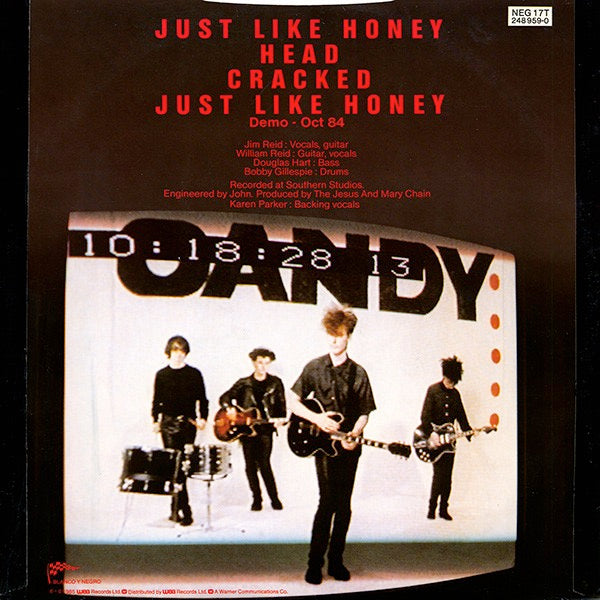 Image of Back Cover of 12" - VG/VG - THE JESUS AND MARY CHAIN, Just Like Honey (Blanco Y Negro; NEG 17(T), UK 1985, Picture Sleeve), ,  - 4116066C