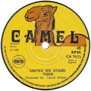 Image of Back Cover of 0425324E: 7" - TIGER, Guilty / United We Stand (Camel; CA 70, UK 1975 Reissue, Plain sleeve) Light marks.  /VG