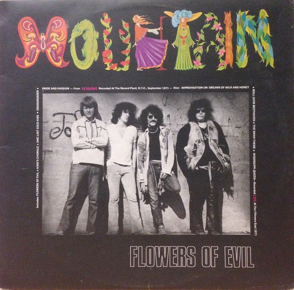 Image of Front Cover of LP - VG/VG - MOUNTAIN, Flowers Of Evil (Windfall; WINDFALL 5501, US 1971), Edge and Ring Wear,  - 4346051S