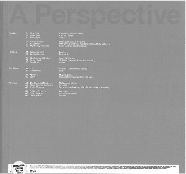 Image of Back Cover of 0145090S: 4xLP - VARIOUS, JBO: A Perspective 1988-1998 (Junior Boys Own; JNR1001781, UK 1998, Box Set, 4 Inners) Light Marks only.  VG+/VG+