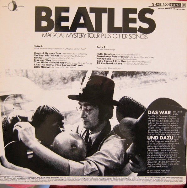 Image of Back Cover of LP - VG/G+ - THE BEATLES, Magical Mystery Tour (Horzu/Apple; SHZE 327, Germany 1973 Reissue, Laminated Sleeve), Edge Wear,  - 3046258S