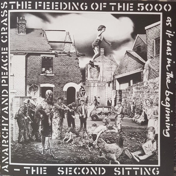 Image of Front Cover of LP - NEW/NEW - CRASS, The Feeding Of The 5000 (The Second Sitting) (Crass Records; 621984 R , UK 2019 Reissue, Fold Out Sleeve. Stickered Plastic Outer, No Download. Remastered), ,  - 2436162E
