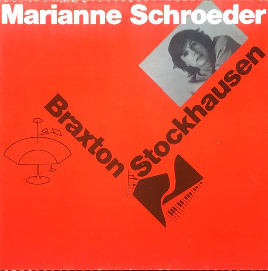 Image of Front Cover of 4514122C: 2xLP - MARIANNE SCHROEDER, Braxton & Stockhausen (hat ART; 2030, Switzerland 1984, Box Set - fold out box style, 2 Inners & Booket, Postcard) Some light wear to box. Discs look unplayed.  VG/EX