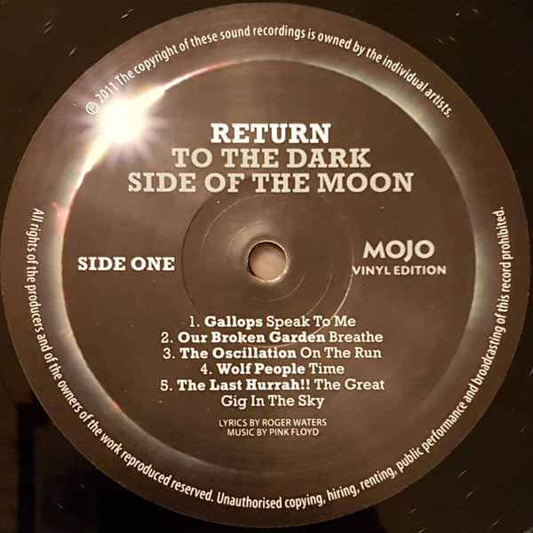 Image of Label Cover of LP - VG/VG+ - VARIOUS, Return To The Dark Side Of The Moon (Mojo Magazine ; MOJO002, UK 2011, Gatefold, No Magazine, No Obi), Corner Bump,  - 3726151E