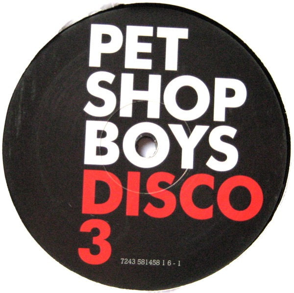 Image of Label Cover of 3xLP - G/G - PET SHOP BOYS, Disco 3 (Parlophone; 7243 581458 1 6 , UK 2003, 3 Inners, Limited Edition of 1000), Lots of marks on discs 2&3. Sleeve is worn & creased.,  - 3816592C
