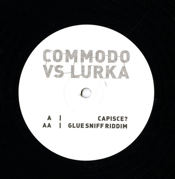 Image of Label Cover of 12" - VG/G+ - COMMODO VS LURKA, Capisce / Glue Sniff Riddim (Black Box; BLACKBOX030, UK 2012), Cover close to VG+, vinyl has several light marks plays VG.,  - 2346339S