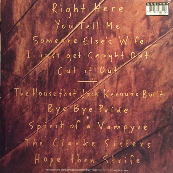 Image of Back Cover of LP - VG/VG - THE GO-BETWEENS, Tallulah (Beggars Banquet; BEGA 81, UK 1987, Inner), ,  - 3326234E