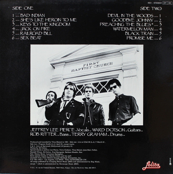 Image of Back Cover of LP - VG/VG - THE GUN CLUB, Sex Beat 81 (Lolita; 5021, France 1984), Strong VG,  - 3216074C