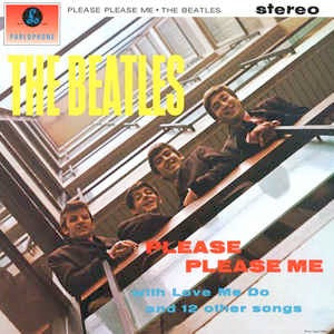 Image of Front Cover of 2514380C: LP - THE BEATLES, Please Please Me (Parlophone Black/Gold; PCS3042, UK 2012 Reissue, Remastered, Stereo, 180 Gram) Still In Stickered Shrinkwrap  EX/EX