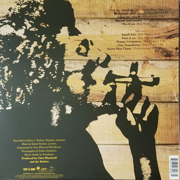 Image of Back Cover of 4324021E: LP - THE WAILERS, Burnin' (Island Records; 600753600672, Europe 2015 Reissue, Gatefold)   VG+/VG