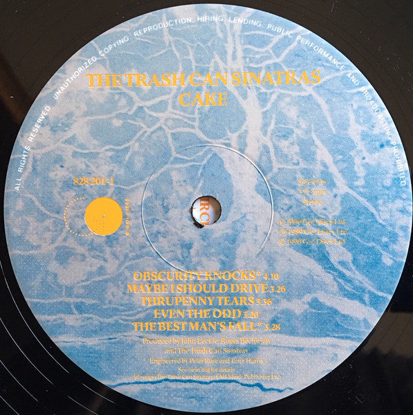 Image of Label Cover of LP - VG/VG - THE TRASH CAN SINATRAS, Cake (Go! Discs; 828 201-1, UK 1990, Inner), Strong VG, Edge Wear,  - 2026214E