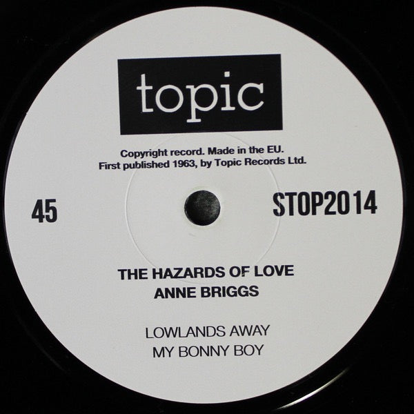 Image of Label Cover of 2014192C: 7" EP - ANNE BRIGGS, The Hazards Of Love (topic; STOP2014, UK 2014 Reissue, Picture Sleeve, Inner & Insert, RSD 2014)   EX/VG+